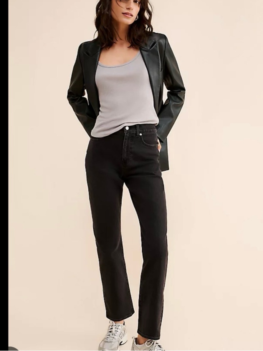 Black High-Rise Straight Leg Women’s Jeans